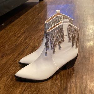 Rhinestone Cowboy Inspired Ankle Boots
